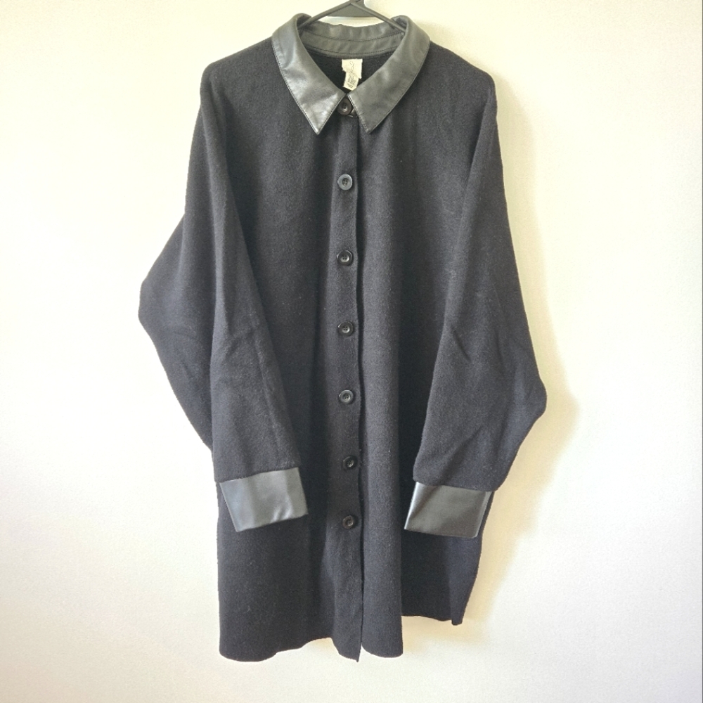 Joie Black Leather Collar & Cuff
